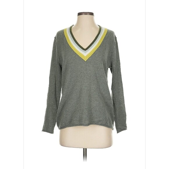 ATM CASHMERE DEEP V-NECK SWEATER SAFARI Small - Picture 3 of 9